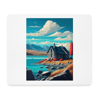 Lake Tekapo Neuseeland Vintage Reiseposter WPA - Mousepad (Querformat) - Weiß - Vorne