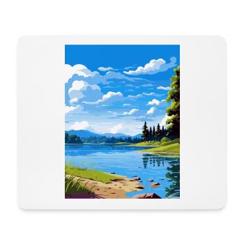 Lake Rotorua Neuseeland Vintage Reiseposter WPA - Mousepad (Querformat) - Weiß - Vorne