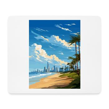 Gold Coast Australien Deko Vintage Reiseposter - Mousepad (Querformat) - Weiß - Vorne