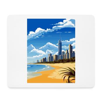 Gold Coast Australien Deko Vintage Reiseposter - Mousepad (Querformat) - Weiß - Vorne