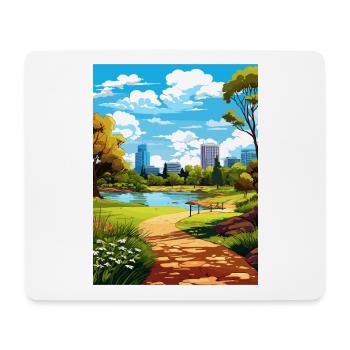 Kings Park Royal Botanic Garden Travel Poster - Mouse Pad (horizontal) - white - Front