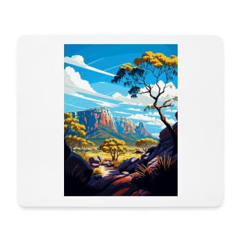 Parc national des Grampians Australie affiche de voyage - Tapis de souris (format paysage) - blanc - Devant