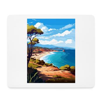 Parc national de Freycinet en Australie affiche de voyage - Tapis de souris (format paysage) - blanc - Devant