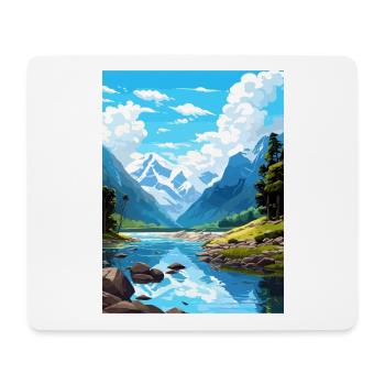Fiordland Nationalpark Neuseeland Reiseposter - Mousepad (Querformat) - Weiß - Vorne