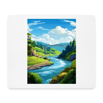 Tal der Giganten Baumwipfelpfade Reiseposter - Mousepad (Querformat) - Weiß - Vorne