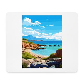 Parc national de Freycinet en Australie affiche de voyage - Tapis de souris (format paysage) - blanc - Devant