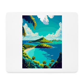 St. Vincent und die Grenadinen Karibik Reisen - Mousepad (Querformat) - Weiß - Vorne