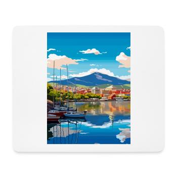 Hobart Australia Au Vintage Reiseposter Souvenir - Mousepad (Querformat) - Weiß - Vorne