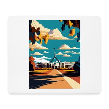 Canberra Australien Vintage Reiseposter Souvenir - Mousepad (Querformat) - Weiß - Vorne