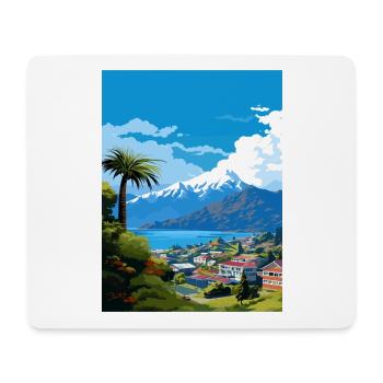 Nelson Neuseeland Vintage Reiseposter Souvenir - Mousepad (Querformat) - Weiß - Vorne