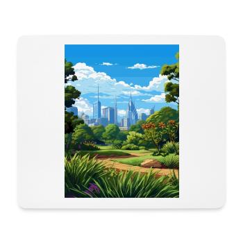 Jardin botanique royal Vintage voyage affiche WPA Art - Tapis de souris (format paysage) - blanc - Devant