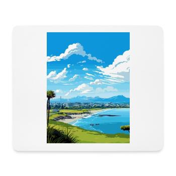 Tauranga Nouvelle-Zélande Vintage voyage affiche WPA Art - Tapis de souris (format paysage) - blanc - Devant