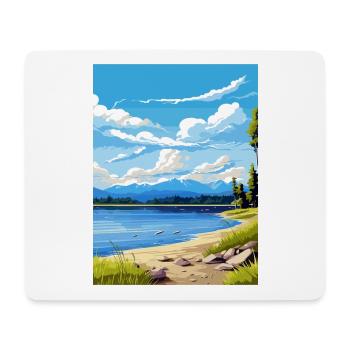 Te Anau New Zealand Vintage Travel Poster Souvenir - Mouse Pad (horizontal) - white - Front