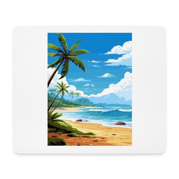 Playa Bonita Costa Rica Vintage Travel Poster WPA - Mouse Pad (horizontal) - white - Front