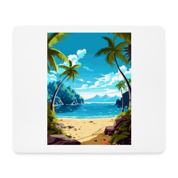 Îles Caïmans Caraïbes Vintage Travel Poster WPA - Tapis de souris (format paysage) - blanc - Devant