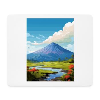 Poas Vulkan Nationalpark Vintage Reiseposter - Mousepad (Querformat) - Weiß - Vorne