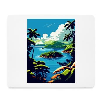 Dominican Republic Caribbean Vintage Travel Poster - Mouse Pad (horizontal) - white - Front