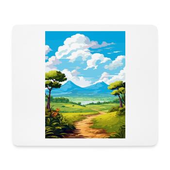 Parc national de Rincon de la Vieja affiche de voyage - Tapis de souris (format paysage) - blanc - Devant