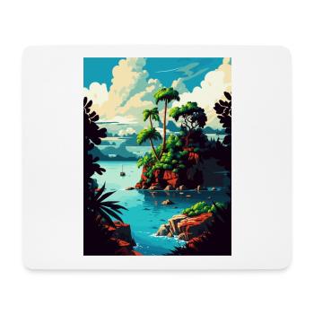 Jamaica Caribbean Vintage Travel Poster Souvenir - Mouse Pad (horizontal) - white - Front