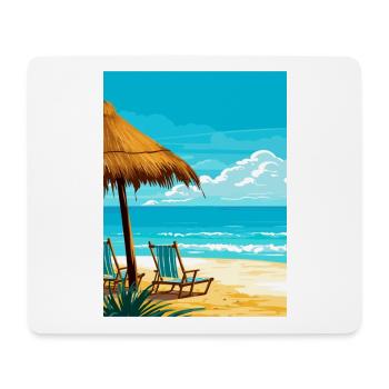 Cancun décoration Vintage voyage affiche Souvenir - Tapis de souris (format paysage) - blanc - Devant
