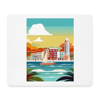 San Juan Caribbean Vintage Travel Poster Souvenir - Mouse Pad (horizontal) - white - Front