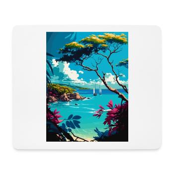 Barbados Caribbean Vintage Travel Poster Souvenir - Mouse Pad (horizontal) - white - Front