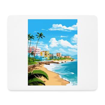 San Juan Caribbean Vintage Travel Poster Souvenir - Mouse Pad (horizontal) - white - Front