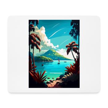 Martinique Caraïbes Vintage voyage affiche WPA Art - Tapis de souris (format paysage) - blanc - Devant