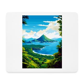 St. Lucia Karibik Vintage Reiseposter WPA - Mousepad (Querformat) - Weiß - Vorne