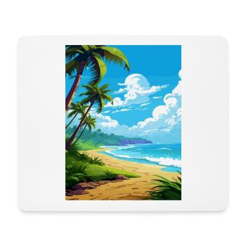 Playa Jaco Costa Rica Vintage Voyage Poster WPA - Tapis de souris (format paysage) - blanc - Devant