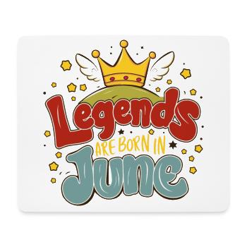 Legends are born in June - Mousepad (Querformat) - Weiß - Vorne