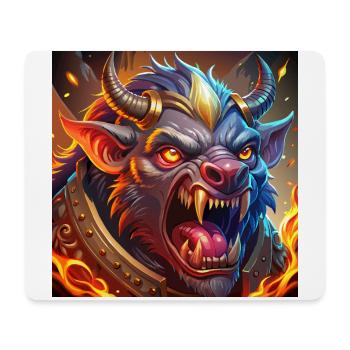 Zentaurus mit Flammen - Mousepad (Querformat) - Weiß - Vorne