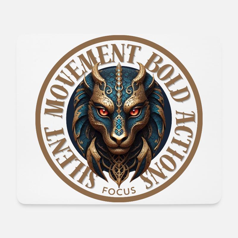 Silent Movement, Bold Actions - Mousepad (Querformat) - Weiß