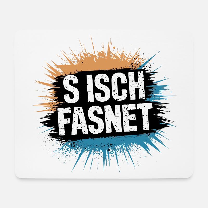 S Isch Fasnet - Karneval Fasching Spruch - Mousepad (Querformat) - Weiß
