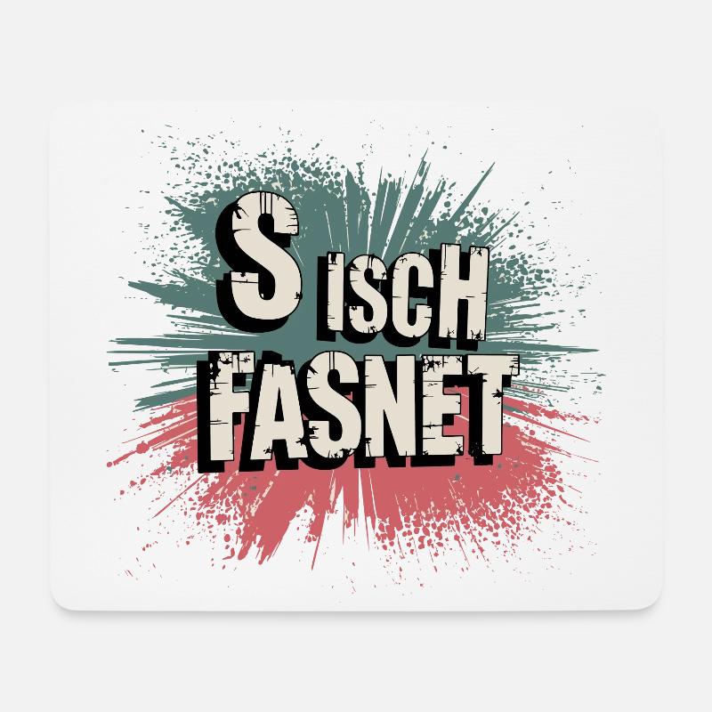 S Isch Fasnet - Karneval Fasching Spruch - Mousepad (Querformat) - Weiß