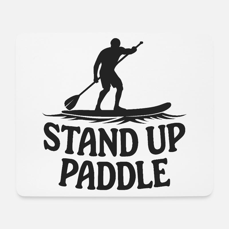 Stand Up Paddle SUP - Mousepad (Querformat) - Weiß