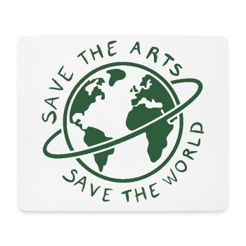 Save the Arts Save the World Erde Umweltaktivist - Mousepad (Querformat) - Weiß - Vorne