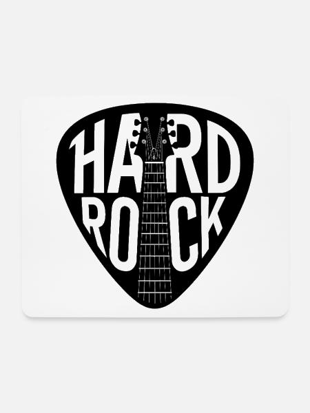 Hard Rock Gitarren-Plektrum - Mousepad (Querformat) - Weiß