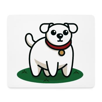 Le chien - L’ami du chat - Tapis de souris (format paysage) - blanc - Devant