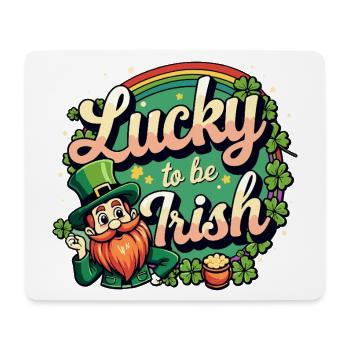 Lucky to be Irish – St. Patrick’s Day Leprechaun - Mousepad (Querformat) - Weiß - Vorne
