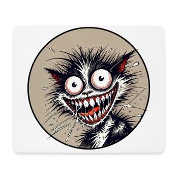 Crazy Cat - Mouse Pad (horizontal) - white - Front