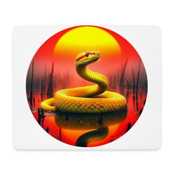 Golden Snake at Sunset - Mouse Pad (horizontal) - white - Front