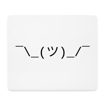 Shrug Smiley - Mousepad (Querformat) - Weiß - Vorne