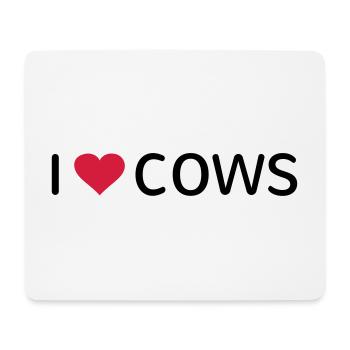 Ich liebe Kühe Kuh Bauernhof Bauer Landwirt - Mousepad (Querformat) - Weiß - Vorne