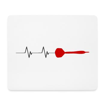 Dart Heartbeat ECG Heartline 180 Gift Idea - Mouse Pad (horizontal) - white - Front