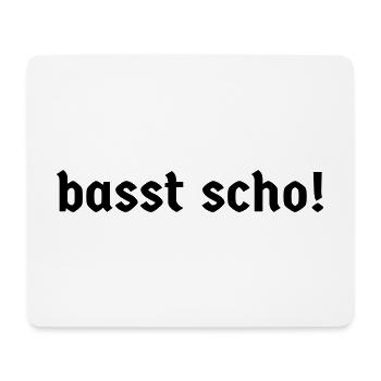 Bayern bayerisch bayrisch Bayer basst scho - Mousepad (Querformat) - Weiß - Vorne