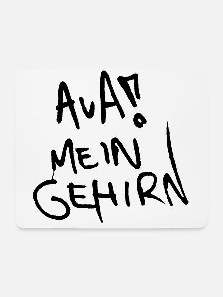AUA Mein Gehirn Universalmotiv - Mousepad (Querformat) - Weiß