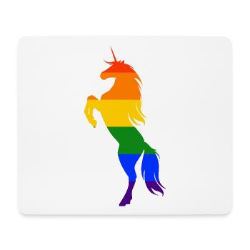 Unicorn LGBT Gay Pride Rainbow CSD - Mouse Pad (horizontal) - white - Front