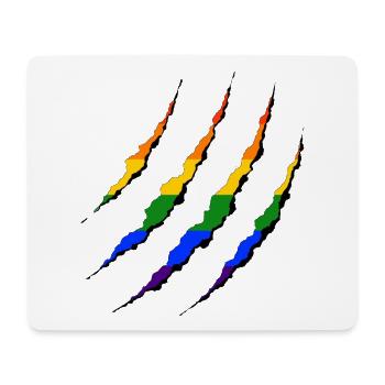 LGBT Wound Gay Pride Rainbow Coming Out - Mouse Pad (horizontal) - white - Front