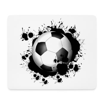 Football - Tapis de souris (format paysage) - blanc - Devant